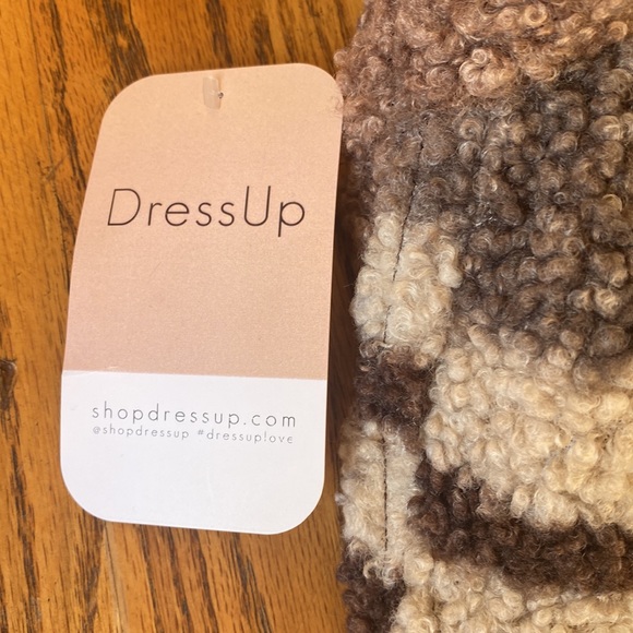 NWT Stoosh brand mocha plaid Sherpa jacket size S - Picture 8 of 9